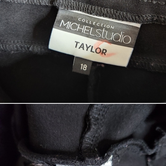 Michel Studio Black High Waisted Skinny Stretchy Ponte Pants - Picture 4 of 7